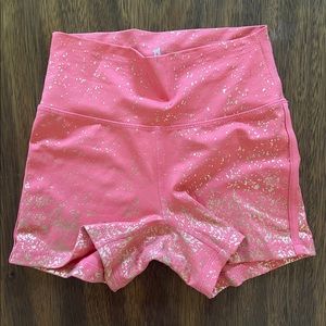NWOT BuffBunny Coral Rose Gold Shorts